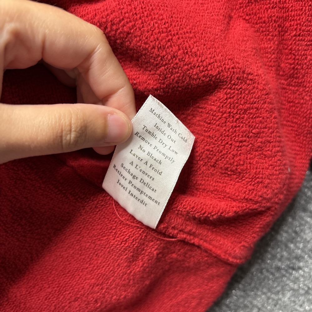 Frank & Eileen Tee Lab Jacket Women's Large Red Belfast LabCrop French Terry - Picture 9 of 9